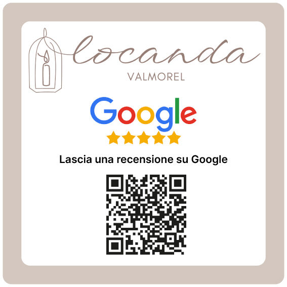 lascia una recensione su Google della tua esperienza al Ristorante Locanda Valmorel